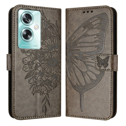 Embossed Butterfly Leather Phone Case, For OnePlus Nord N30 SE, For OnePlus 12R 5G Global, For OnePlus 12 5G Global