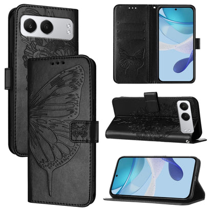 Embossed Butterfly Leather Phone Case, For OnePlus Ace 5 Racing, For OnePlus Ace 5 Pro / Ace 5, For OnePlus Nord 4 5G
