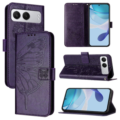 Embossed Butterfly Leather Phone Case, For OnePlus Ace 5 Racing, For OnePlus Ace 5 Pro / Ace 5, For OnePlus Nord 4 5G