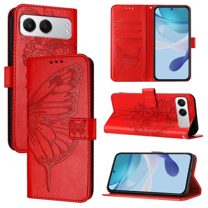 Embossed Butterfly Leather Phone Case, For OnePlus Ace 5 Racing, For OnePlus Ace 5 Pro / Ace 5, For OnePlus Nord 4 5G