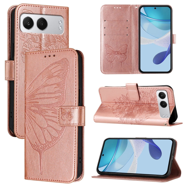 Embossed Butterfly Leather Phone Case, For OnePlus Ace 5 Racing, For OnePlus Ace 5 Pro / Ace 5, For OnePlus Nord 4 5G
