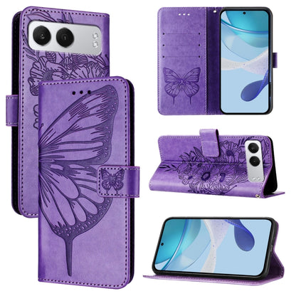 Embossed Butterfly Leather Phone Case, For OnePlus Ace 5 Racing, For OnePlus Ace 5 Pro / Ace 5, For OnePlus Nord 4 5G
