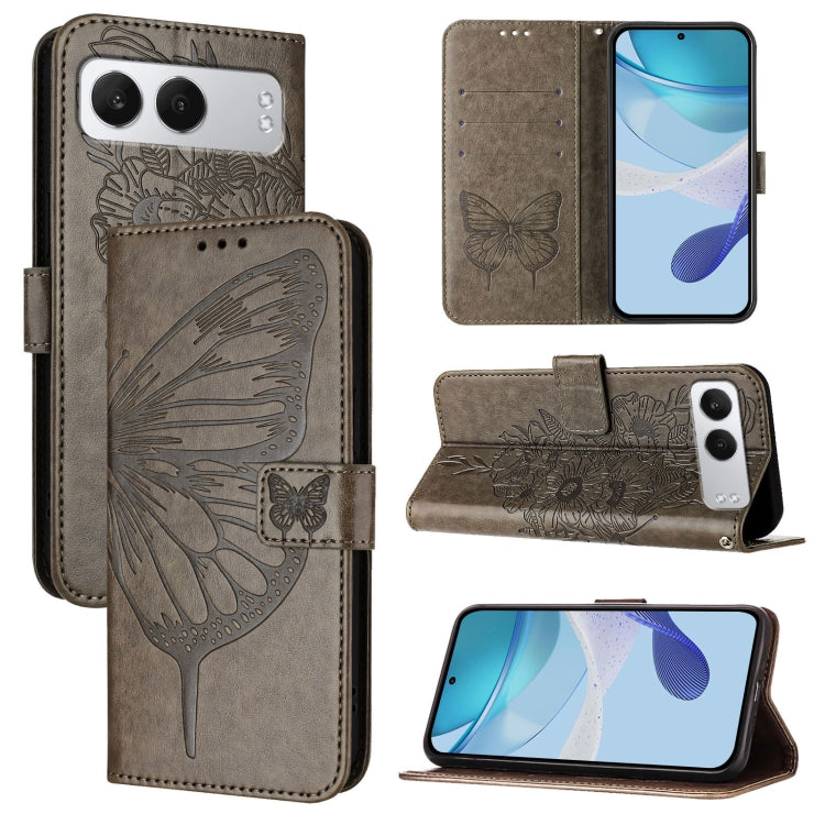 Embossed Butterfly Leather Phone Case, For OnePlus Ace 5 Racing, For OnePlus Ace 5 Pro / Ace 5, For OnePlus Nord 4 5G