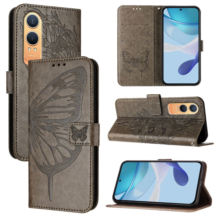 Embossed Butterfly Leather Phone Case, For OnePlus Nord 4 5G Global, For OnePlus Nord CE4 Lite, For OnePlus Nord CE4