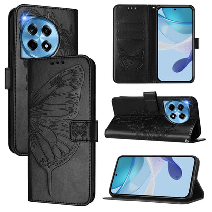 Embossed Butterfly Leather Phone Case, For OnePlus Nord N30 SE, For OnePlus 12R 5G Global, For OnePlus 12 5G Global