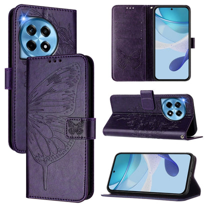 Embossed Butterfly Leather Phone Case, For OnePlus Nord N30 SE, For OnePlus 12R 5G Global, For OnePlus 12 5G Global