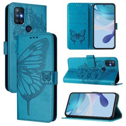 Embossed Butterfly Leather Phone Case, For OnePlus 9R / 8T, For OnePlus Nord N10 5G