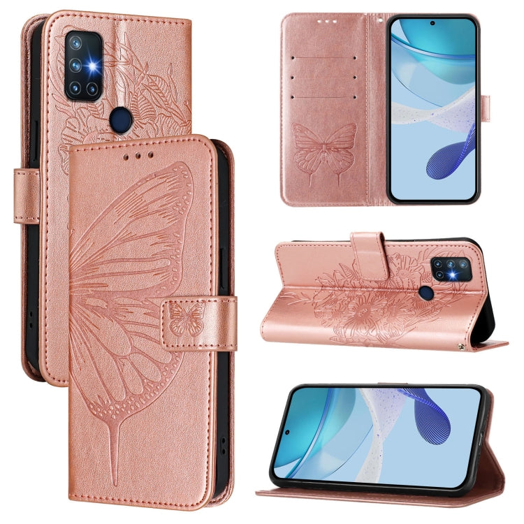 Embossed Butterfly Leather Phone Case, For OnePlus 9R / 8T, For OnePlus Nord N10 5G