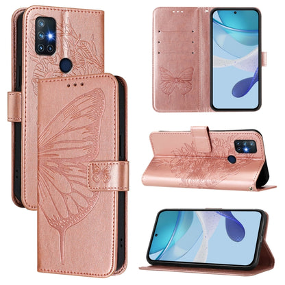 Embossed Butterfly Leather Phone Case, For OnePlus 9R / 8T, For OnePlus Nord N10 5G