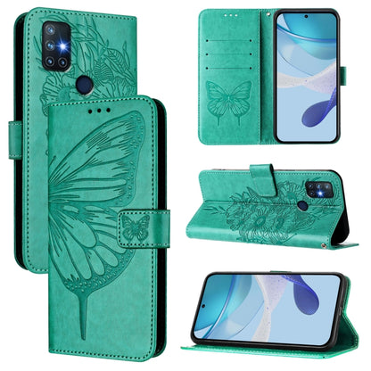 Embossed Butterfly Leather Phone Case, For OnePlus 9R / 8T, For OnePlus Nord N10 5G
