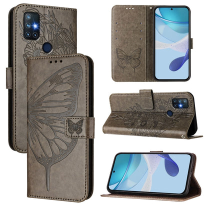 Embossed Butterfly Leather Phone Case, For OnePlus 9R / 8T, For OnePlus Nord N10 5G