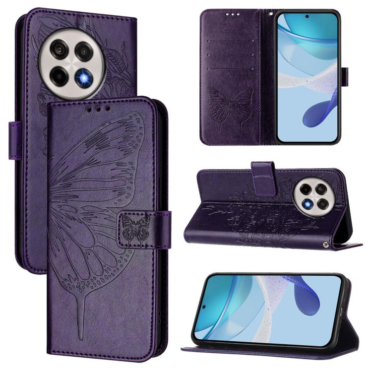Embossed Butterfly Leather Phone Case, For OnePlus Ace 5 Racing, For OnePlus Ace 5 Pro / Ace 5, For OnePlus Nord 4 5G