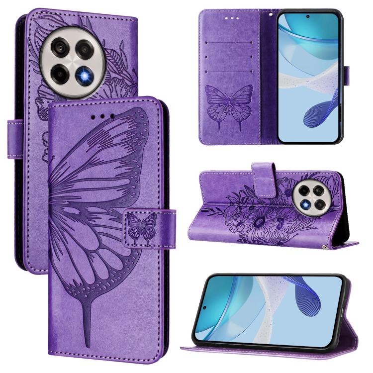 Embossed Butterfly Leather Phone Case, For OnePlus Ace 5 Racing, For OnePlus Ace 5 Pro / Ace 5, For OnePlus Nord 4 5G