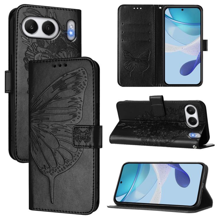 Embossed Butterfly Leather Phone Case, For OnePlus Nord 4 5G Global, For OnePlus Nord CE4 Lite, For OnePlus Nord CE4