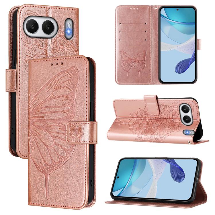 Embossed Butterfly Leather Phone Case, For OnePlus Nord 4 5G Global, For OnePlus Nord CE4 Lite, For OnePlus Nord CE4