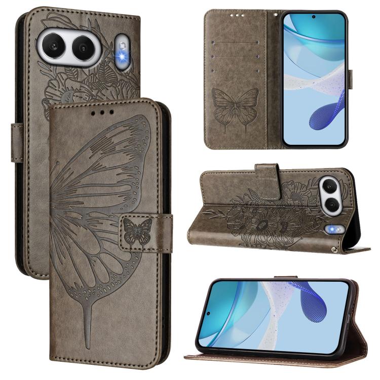 Embossed Butterfly Leather Phone Case, For OnePlus Nord 4 5G Global, For OnePlus Nord CE4 Lite, For OnePlus Nord CE4