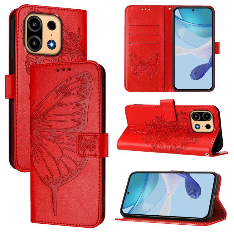 Embossed Butterfly Leather Phone Case, For OnePlus Turbo 6X Pro 5G, For OnePlus Turbo 6, For OnePlus Ace 5 Ultra