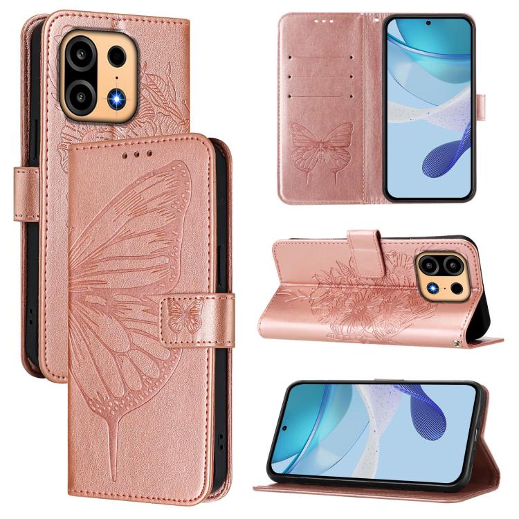 Embossed Butterfly Leather Phone Case, For OnePlus Turbo 6X Pro 5G, For OnePlus Turbo 6, For OnePlus Ace 5 Ultra