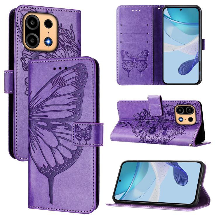Embossed Butterfly Leather Phone Case, For OnePlus Turbo 6X Pro 5G, For OnePlus Turbo 6, For OnePlus Ace 5 Ultra