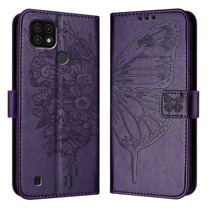 Embossed Butterfly Leather Phone Case, For Realme V23 / Narzo 50 5G, For Realme C20 / C11 2021 / C21, For Realme C21Y