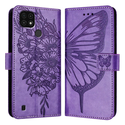 Embossed Butterfly Leather Phone Case, For Realme V23 / Narzo 50 5G, For Realme C20 / C11 2021 / C21, For Realme C21Y