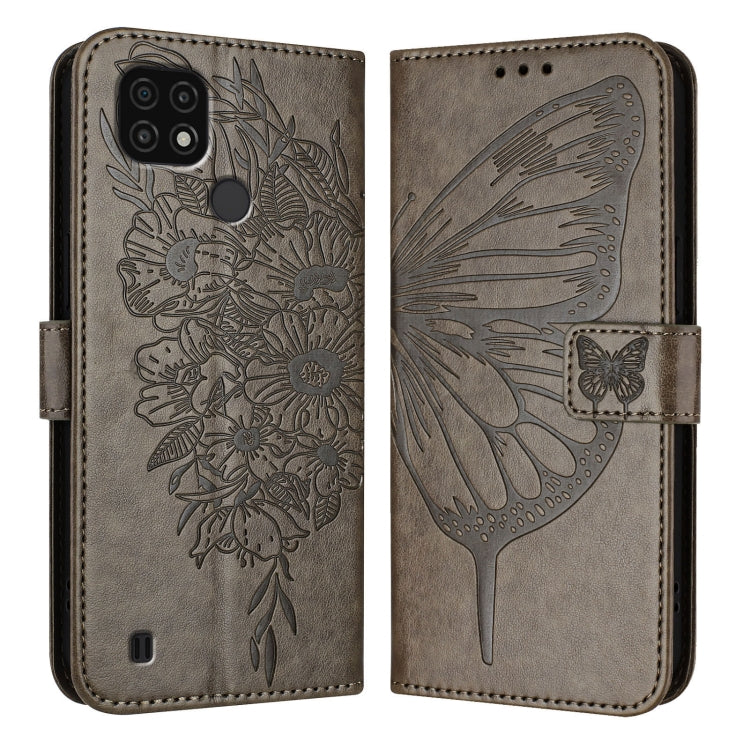 Embossed Butterfly Leather Phone Case, For Realme V23 / Narzo 50 5G, For Realme C20 / C11 2021 / C21, For Realme C21Y