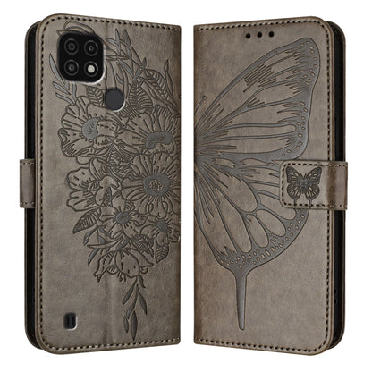 Embossed Butterfly Leather Phone Case, For Realme V23 / Narzo 50 5G, For Realme C20 / C11 2021 / C21, For Realme C21Y