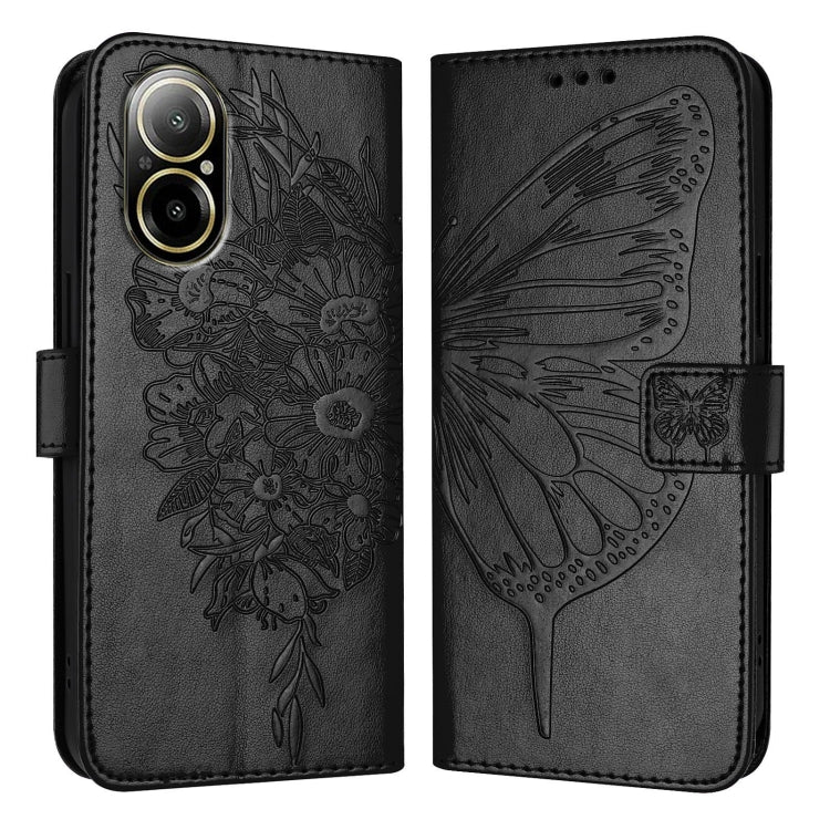 Embossed Butterfly Leather Phone Case, For Realme C67 4G Global, For Realme C67 5G India/Narzo 60x Global, For Realme 11 4G Global