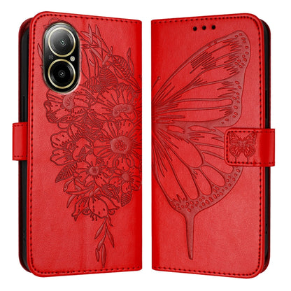 Embossed Butterfly Leather Phone Case, For Realme C67 4G Global, For Realme C67 5G India/Narzo 60x Global, For Realme 11 4G Global