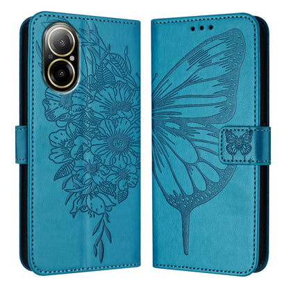 Embossed Butterfly Leather Phone Case, For Realme C67 4G Global, For Realme C67 5G India/Narzo 60x Global, For Realme 11 4G Global