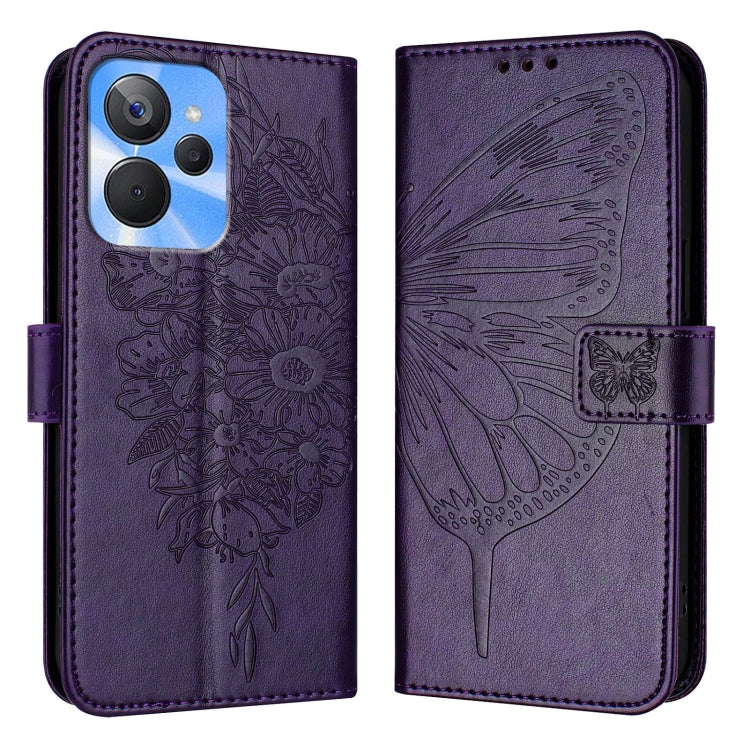 Embossed Butterfly Leather Phone Case, For Realme 10T 5G / 10s 5G / 9i 5G India, For Realme C30 4G/C30s/Narzo 50i Prime, For Realme GT Neo 3T