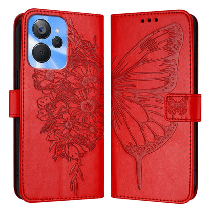Embossed Butterfly Leather Phone Case, For Realme 10T 5G / 10s 5G / 9i 5G India, For Realme C30 4G/C30s/Narzo 50i Prime, For Realme GT Neo 3T