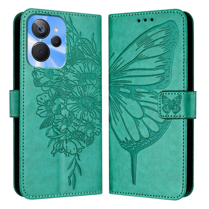 Embossed Butterfly Leather Phone Case, For Realme 10T 5G / 10s 5G / 9i 5G India, For Realme C30 4G/C30s/Narzo 50i Prime, For Realme GT Neo 3T