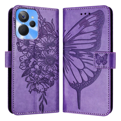 Embossed Butterfly Leather Phone Case, For Realme 10T 5G / 10s 5G / 9i 5G India, For Realme C30 4G/C30s/Narzo 50i Prime, For Realme GT Neo 3T