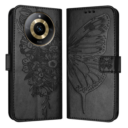 Embossed Butterfly Leather Phone Case, For Realme C67 4G Global, For Realme C67 5G India/Narzo 60x Global, For Realme 11 4G Global