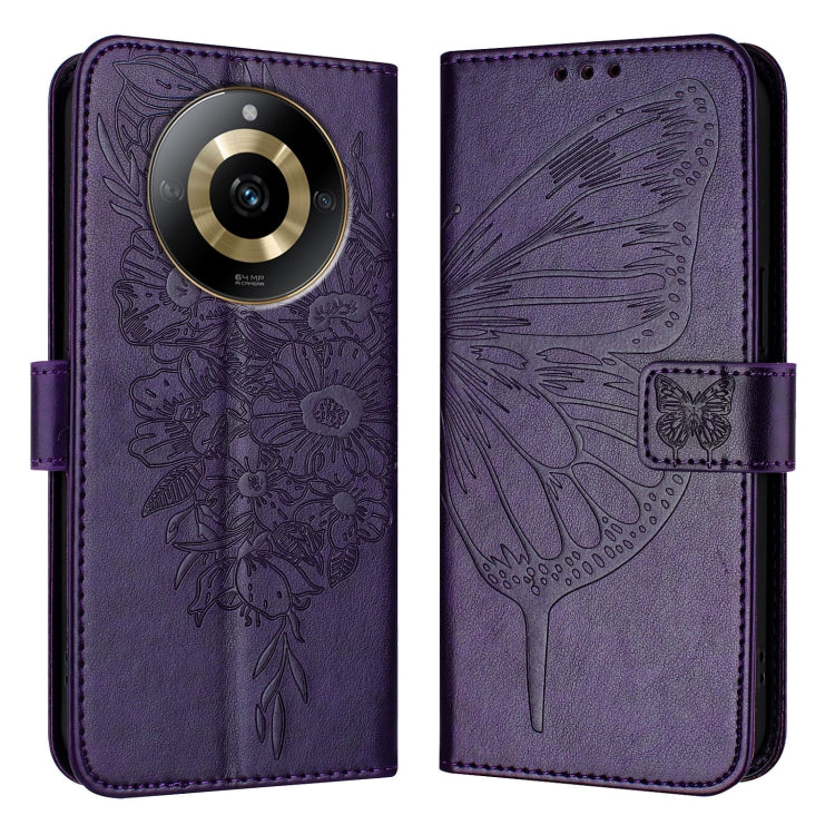 Embossed Butterfly Leather Phone Case, For Realme C67 4G Global, For Realme C67 5G India/Narzo 60x Global, For Realme 11 4G Global