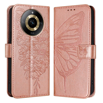 Embossed Butterfly Leather Phone Case, For Realme C67 4G Global, For Realme C67 5G India/Narzo 60x Global, For Realme 11 4G Global