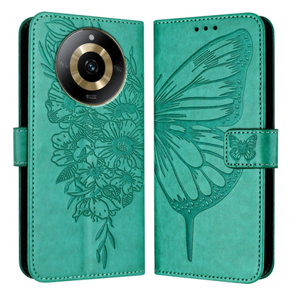Embossed Butterfly Leather Phone Case, For Realme C67 4G Global, For Realme C67 5G India/Narzo 60x Global, For Realme 11 4G Global