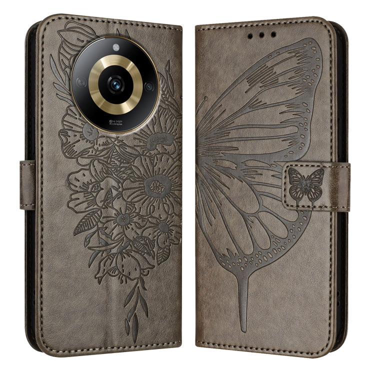 Embossed Butterfly Leather Phone Case, For Realme C67 4G Global, For Realme C67 5G India/Narzo 60x Global, For Realme 11 4G Global