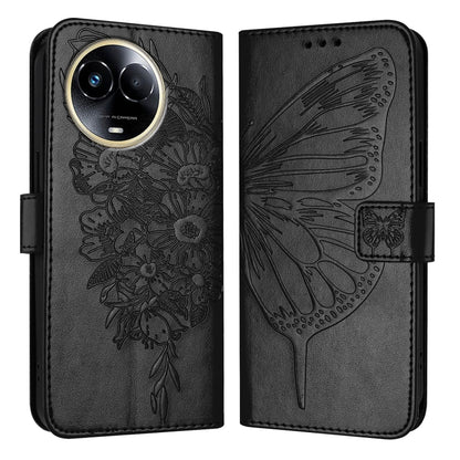 Embossed Butterfly Leather Phone Case, For Realme GT5 240W / GT5 5G, For Realme 11 5G Global / 11X 5G, For Realme C53 India/Narzo N53 4G Global