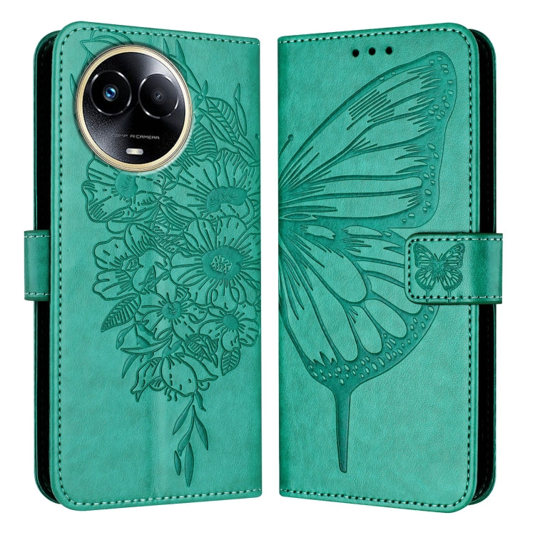Embossed Butterfly Leather Phone Case, For Realme GT5 240W / GT5 5G, For Realme 11 5G Global / 11X 5G, For Realme C53 India/Narzo N53 4G Global
