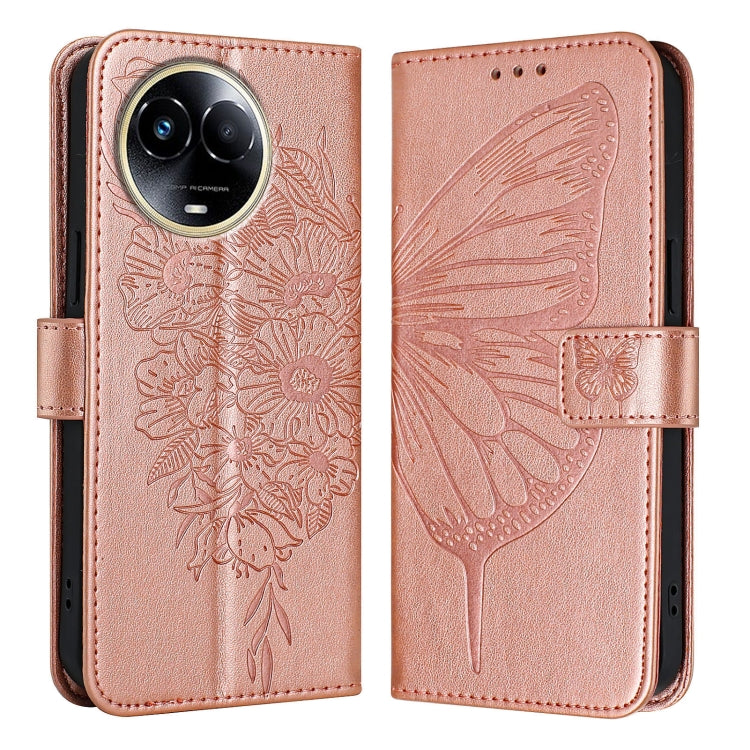 Embossed Butterfly Leather Phone Case, For Realme C67 4G Global, For Realme C67 5G India/Narzo 60x Global, For Realme 11 4G Global