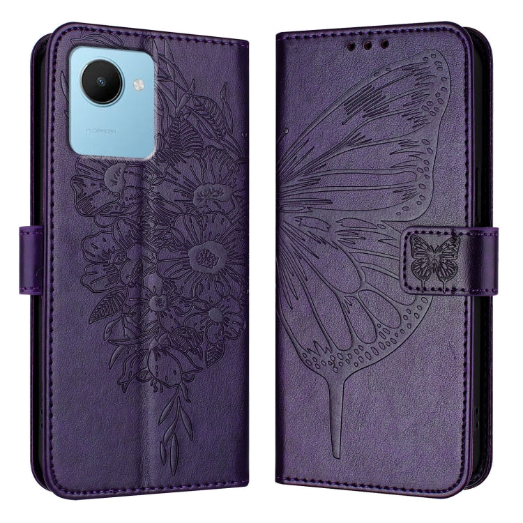 Embossed Butterfly Leather Phone Case, For Realme 10T 5G / 10s 5G / 9i 5G India, For Realme C30 4G/C30s/Narzo 50i Prime, For Realme GT Neo 3T