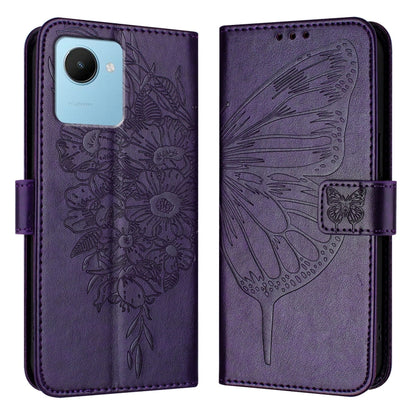 Embossed Butterfly Leather Phone Case, For Realme 10T 5G / 10s 5G / 9i 5G India, For Realme C30 4G/C30s/Narzo 50i Prime, For Realme GT Neo 3T
