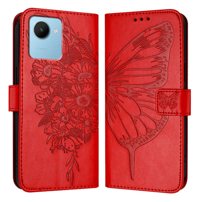 Embossed Butterfly Leather Phone Case, For Realme 10T 5G / 10s 5G / 9i 5G India, For Realme C30 4G/C30s/Narzo 50i Prime, For Realme GT Neo 3T