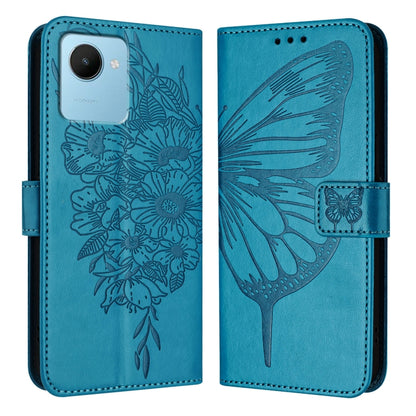 Embossed Butterfly Leather Phone Case, For Realme 10T 5G / 10s 5G / 9i 5G India, For Realme C30 4G/C30s/Narzo 50i Prime, For Realme GT Neo 3T