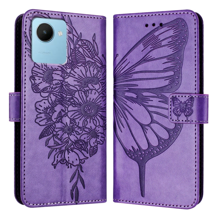 Embossed Butterfly Leather Phone Case, For Realme 10T 5G / 10s 5G / 9i 5G India, For Realme C30 4G/C30s/Narzo 50i Prime, For Realme GT Neo 3T