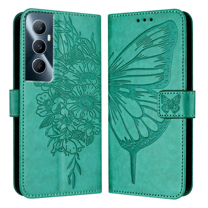 Embossed Butterfly Leather Phone Case, For Realme Narzo 60 Pro Global, For Realme C65 4G Global, For Realme C33 2022 / C33 2023 Global