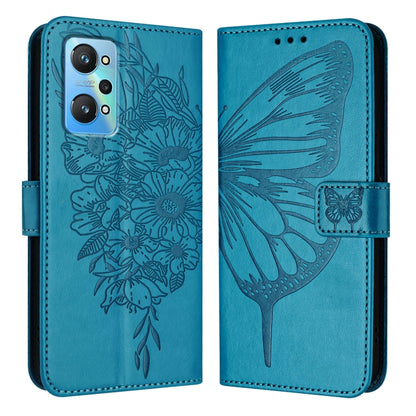 Embossed Butterfly Leather Phone Case, For Realme 10T 5G / 10s 5G / 9i 5G India, For Realme C30 4G/C30s/Narzo 50i Prime, For Realme GT Neo 3T
