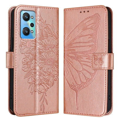 Embossed Butterfly Leather Phone Case, For Realme 10T 5G / 10s 5G / 9i 5G India, For Realme C30 4G/C30s/Narzo 50i Prime, For Realme GT Neo 3T